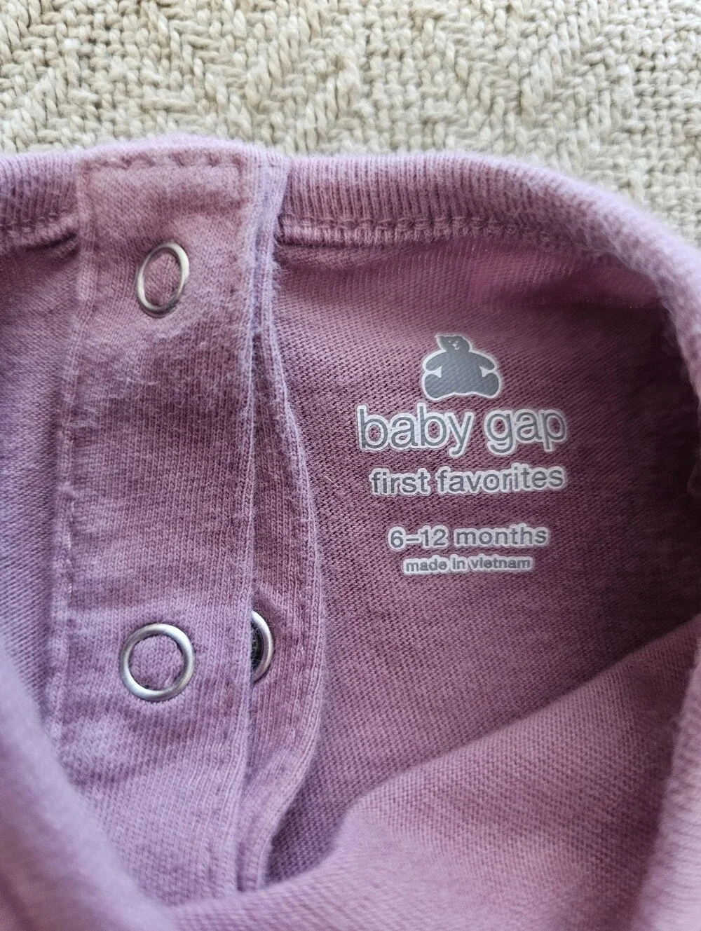 GAP Long-Sleeve One-Piece in Dusty Mauve Pink